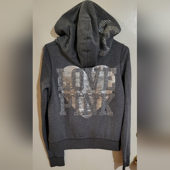 Victoria's Secret PINK Rare Vintage Y2K 3pc Bling Flared Sweats Heart Set XS-M - Picture 6 of 16